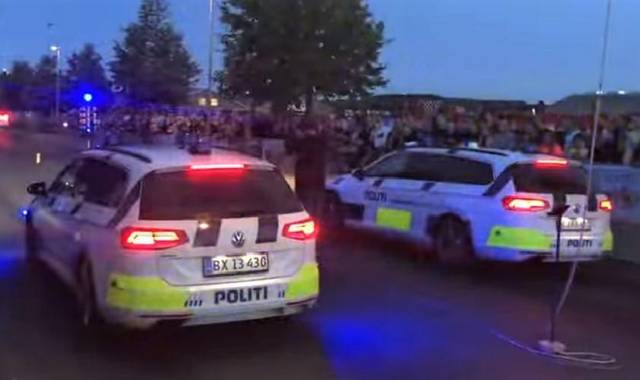 Politiet deltog i gaderæs i Randers