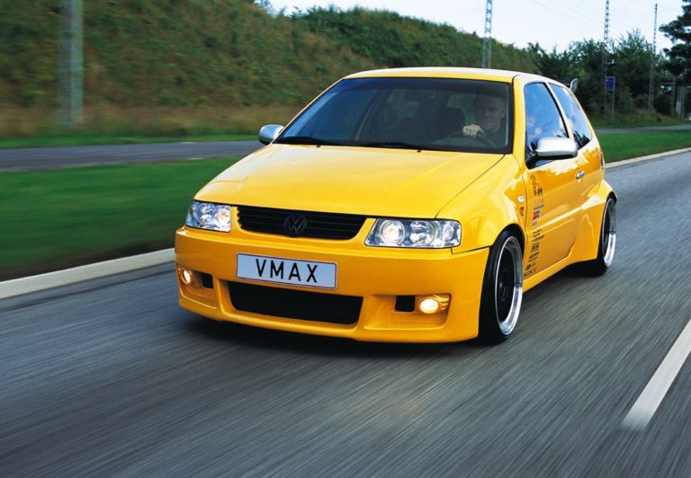 VMAX-legende: Den Lambo-gule Polo med Audi RS-stumper