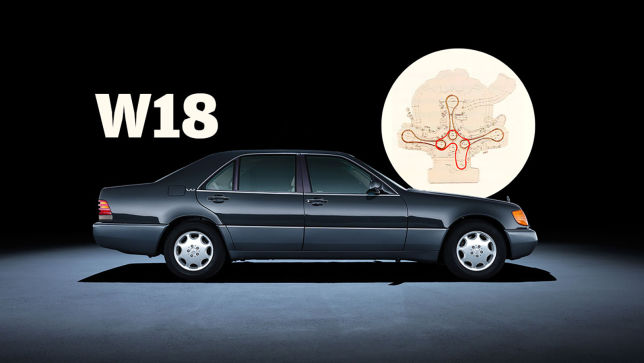I 1990’erne overvejede Mercedes en 8-liters W18-motor