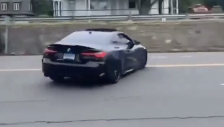 BMW M4 burnout fail