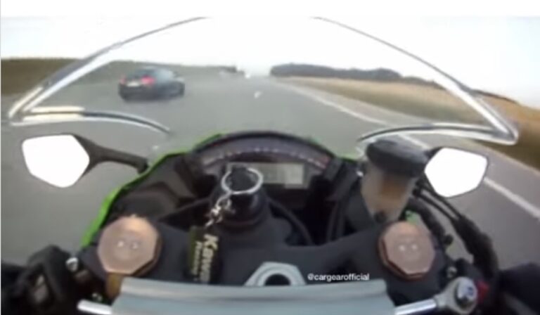 Kawasaki vs. Audi RS6 på Autobahn