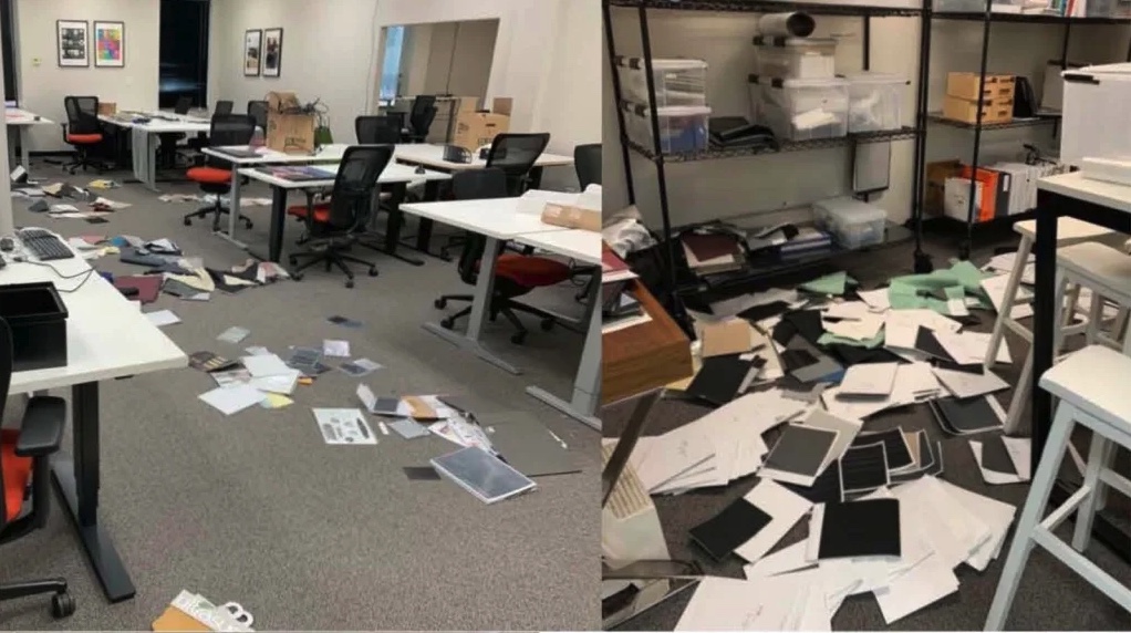 Bilmærket Fisker efterlod hovedkvarter i totalt kaos Bilmærket Fisker efterlod hovedkvarter i totalt kaos