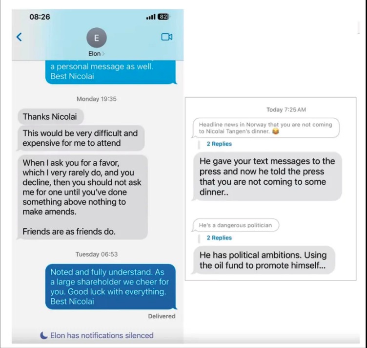 Elon Musk-sms afsløret: Elon Musk-sms afsløret: "Har du sendt det til pressen?"