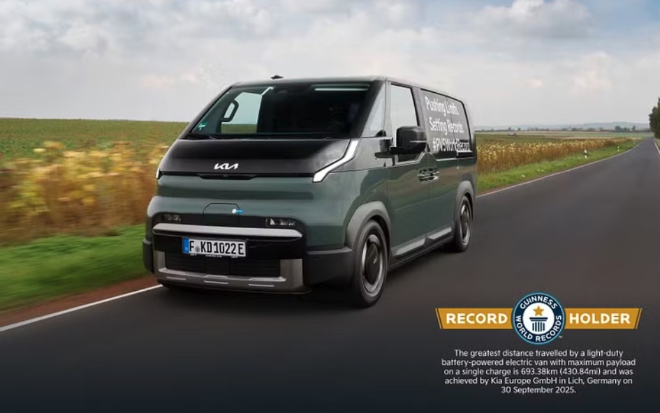 Håndværker-drøm: Kia PV5 sætter verdensrekord på 693 kilometer Håndværker-drøm: Kia PV5 sætter verdensrekord på 693 kilometer