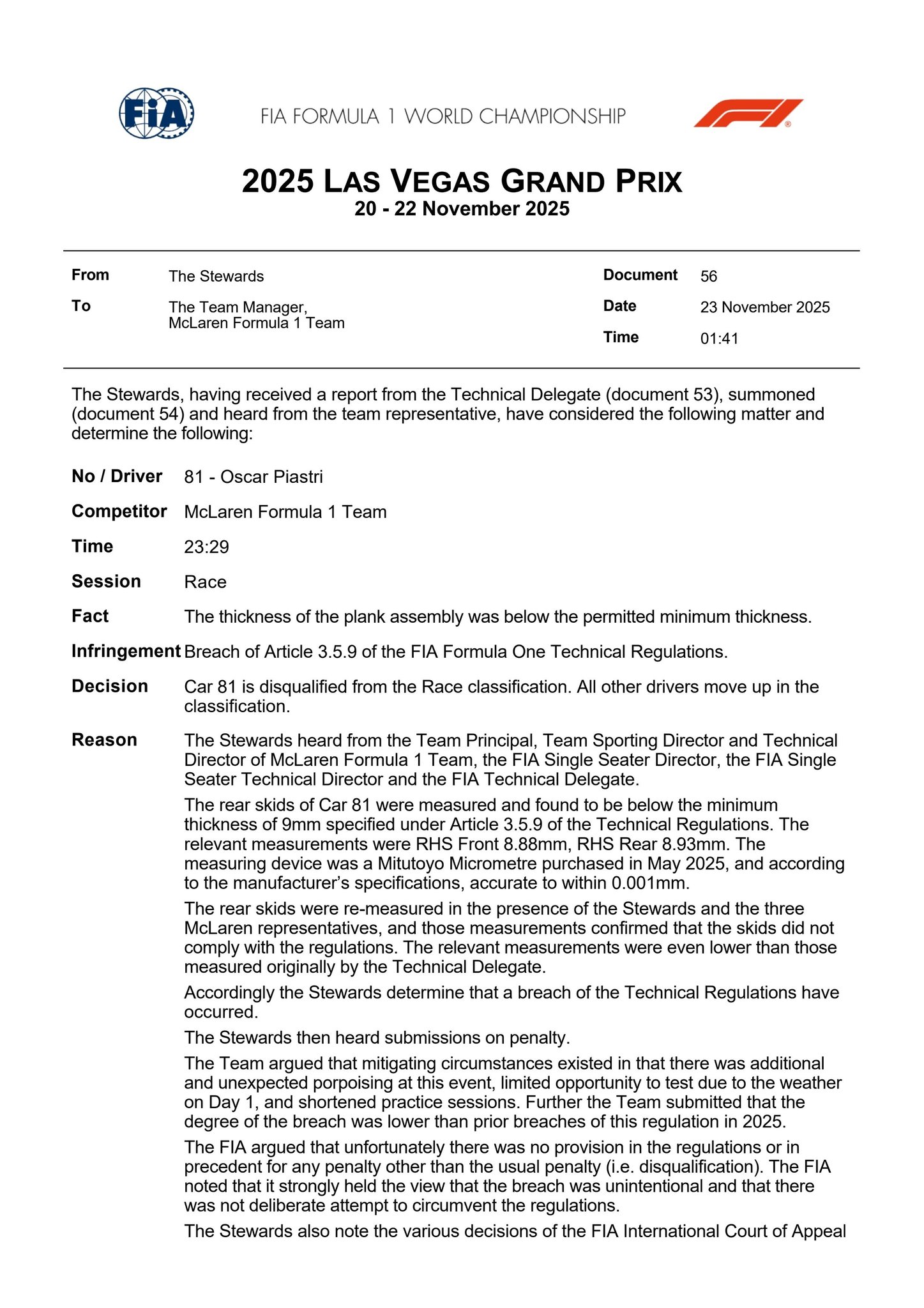Formel 1-hold diskvalificeret med værktøj til 700 kr. Formel 1-hold diskvalificeret med værktøj til 700 kr.