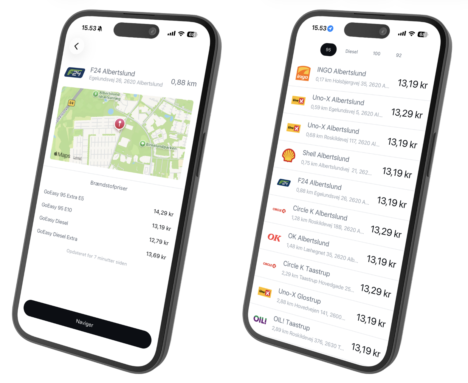 Ny app afslører benzinpriser i realtid: Data fra 2.100 tankstationer
