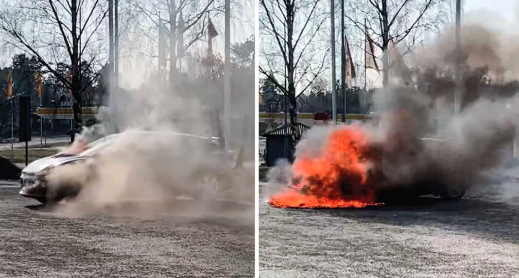 Elbil med defekte varmepumpe dræber sig selv i en brand